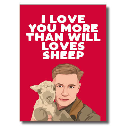 Loves Sheep Funny Card #1 image